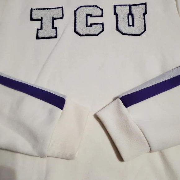 NWT Colosseum Women's TCU Horned Frogs Cropped Hooded Sweatshirt XL - Picture 5 of 8